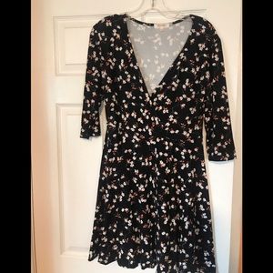 Black and floral dress.